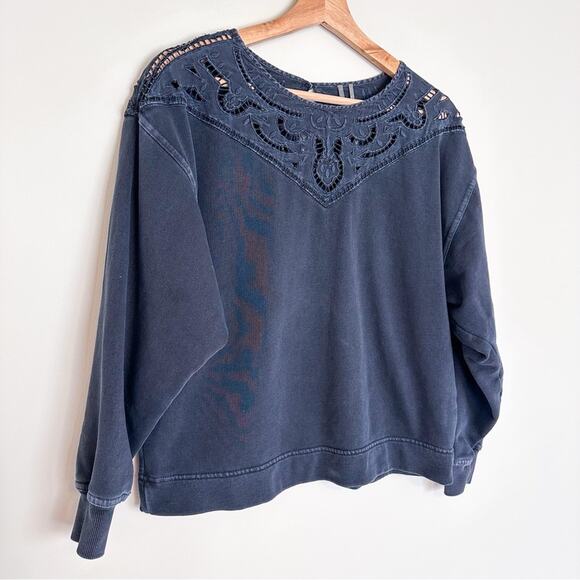 Anthropologie Fabienne Eyelet Sweatshirt - Picture 3 of 6